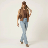 Noëlle Compact Sculpted Leather Baguette Bag