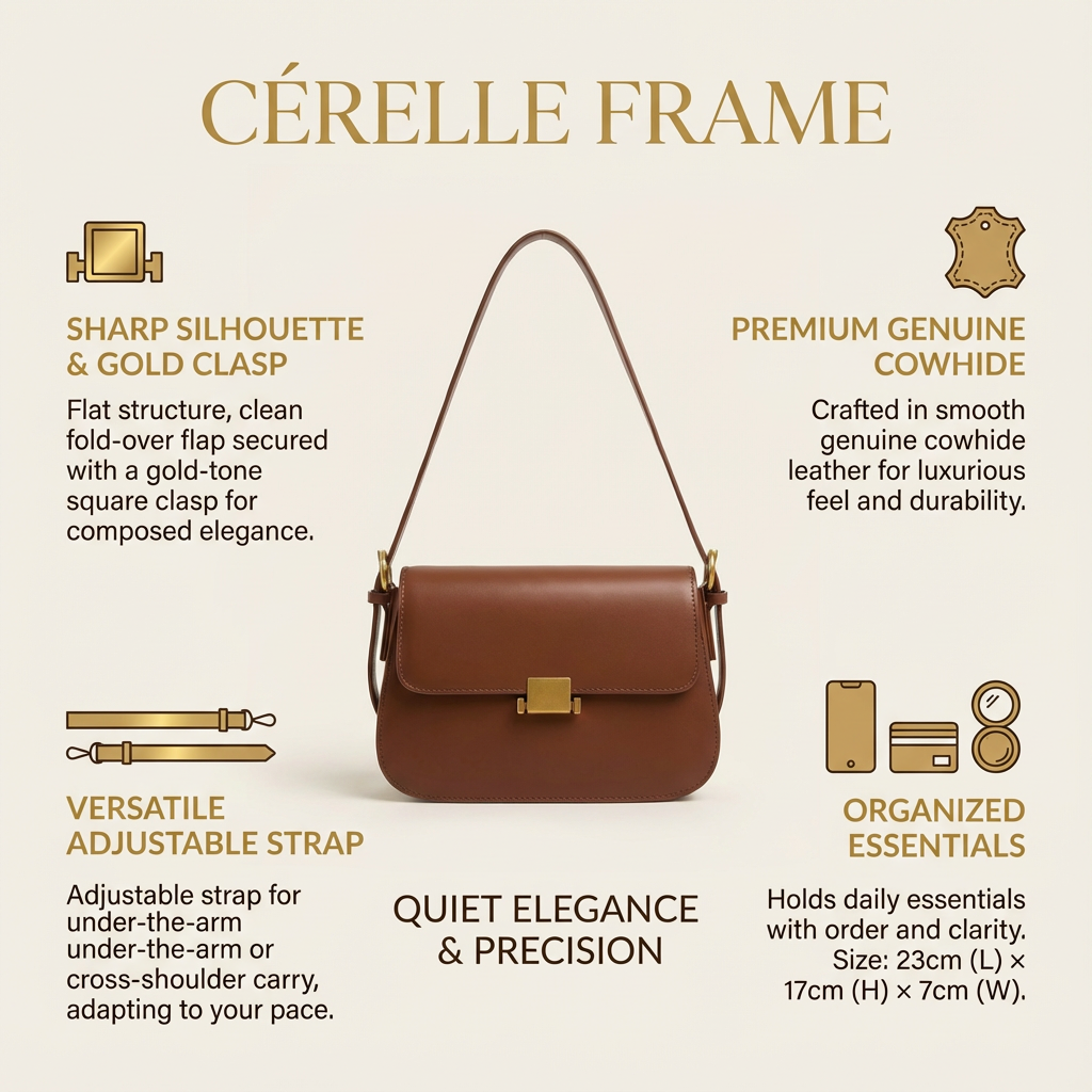 Cérelle Frame Genuine Leather Shoulder Bag