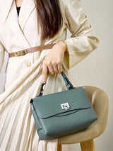 Alvienne Envelope Structured Leather Top Handle - Vellegra