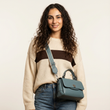 Alvienne Envelope Structured Leather Top Handle - Vellegra