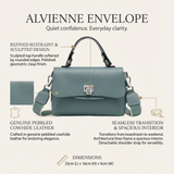 Alvienne Envelope Structured Leather Top Handle - Vellegra