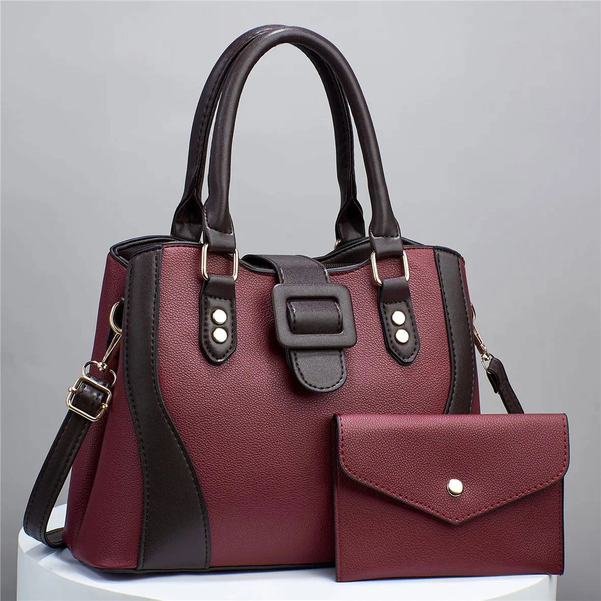 Arvella Buckle Satchel Set - Vellegra