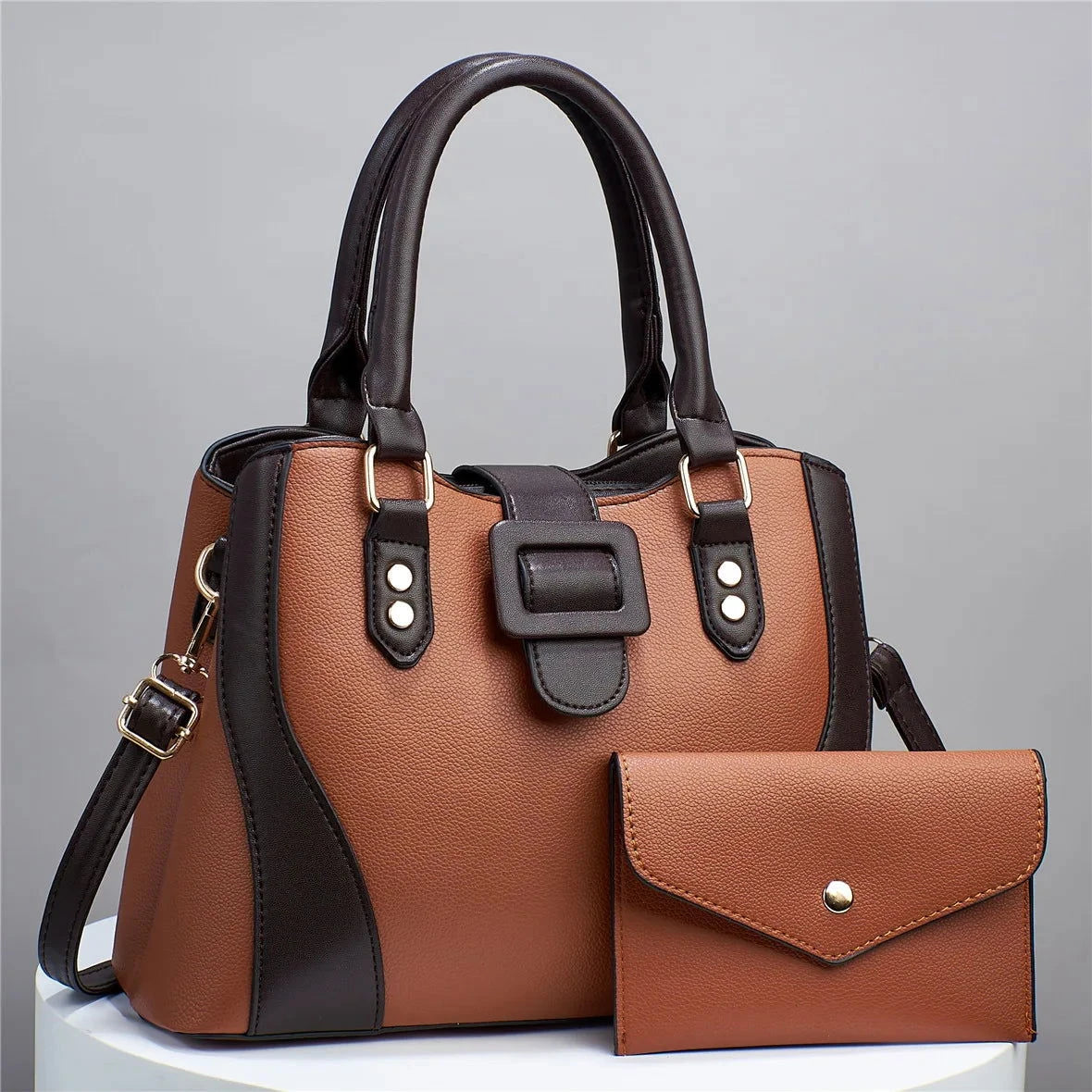 Arvella Buckle Satchel Set - Vellegra