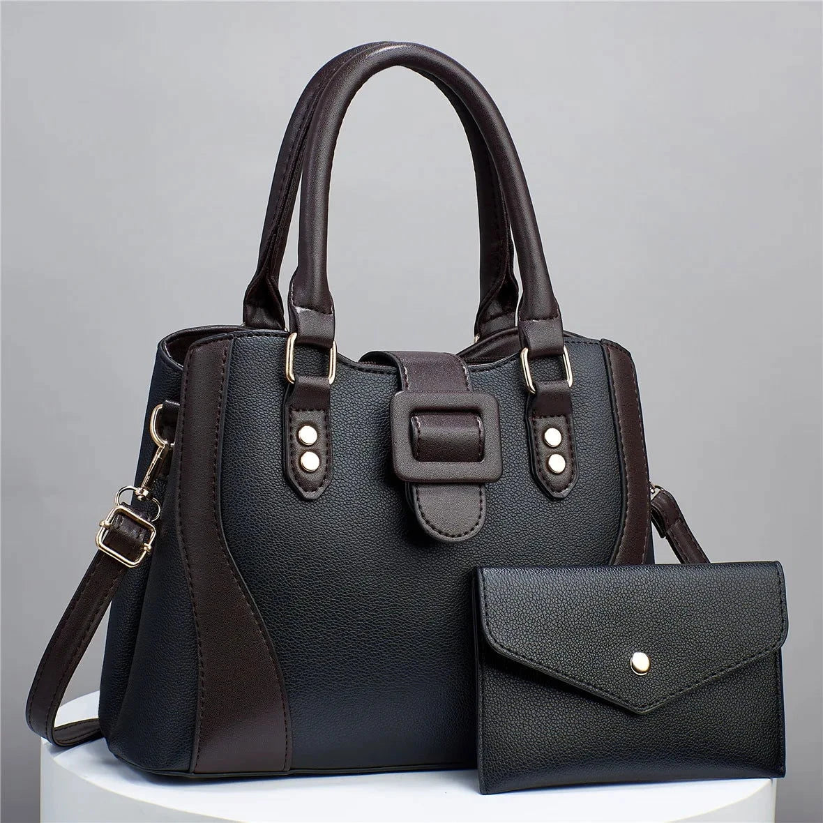 Arvella Buckle Satchel Set - Vellegra