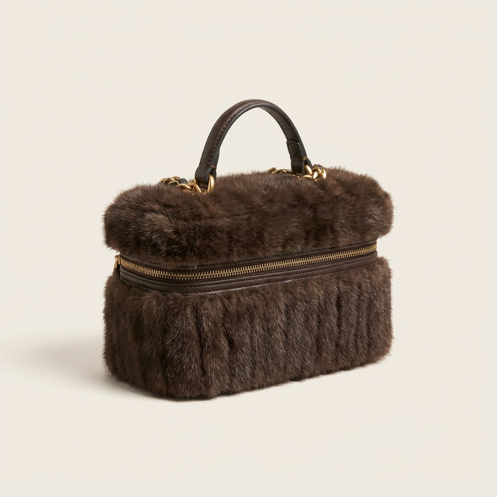 Arvelle Fur-Charm Mini Box Bag - Vellegra