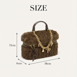 Arvelle Fur-Charm Mini Box Bag - Vellegra
