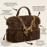 Arvelle Fur-Charm Mini Box Bag - Vellegra