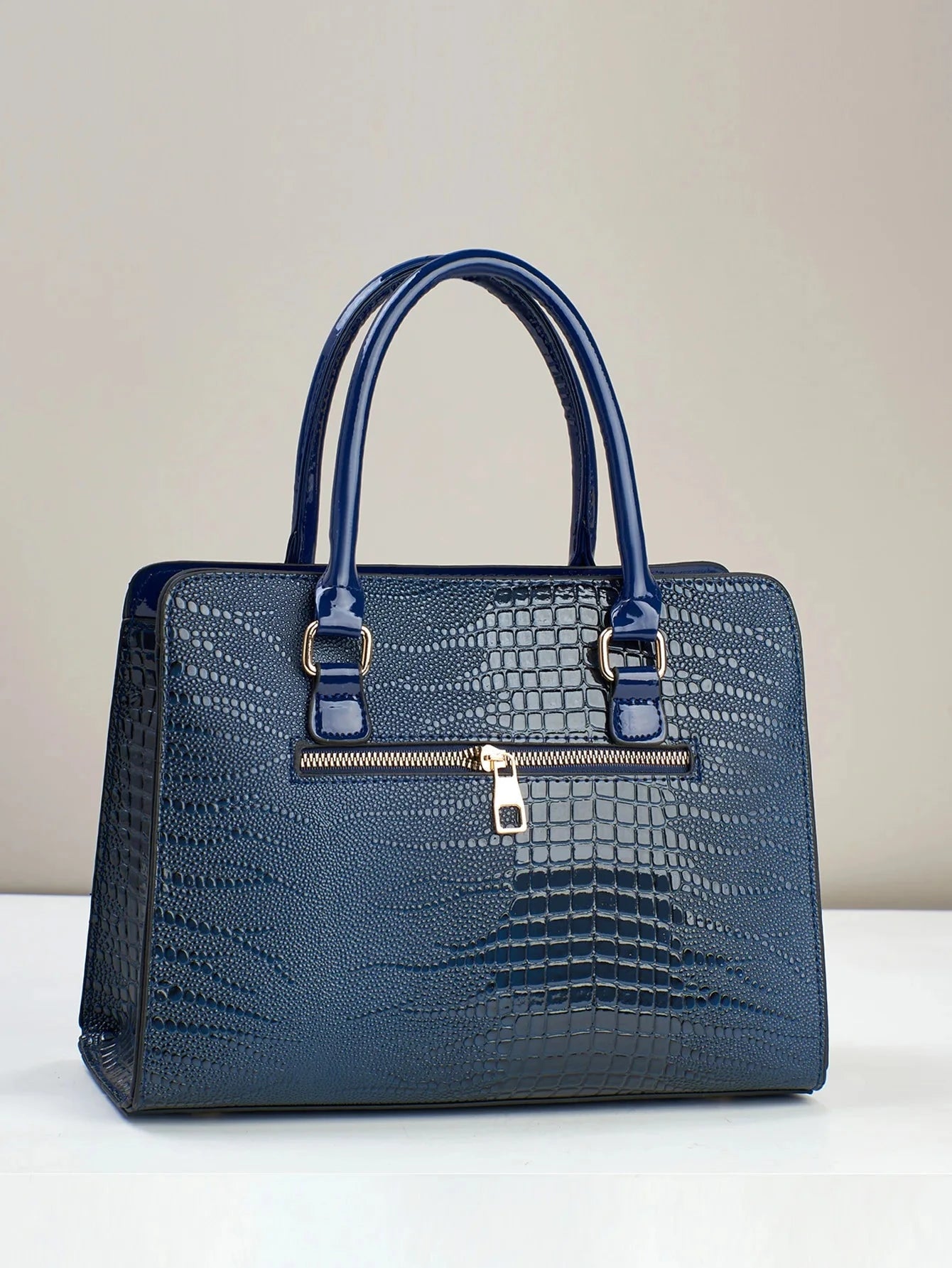 Avelisse Croc Structured Satchel - Vellegra