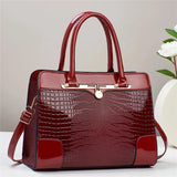 Avelisse Croc Structured Satchel - Vellegra