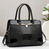 Avelisse Croc Structured Satchel - Vellegra