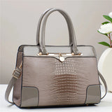 Avelisse Croc Structured Satchel - Vellegra