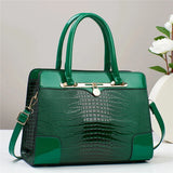 Avelisse Croc Structured Satchel - Vellegra