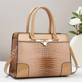 Avelisse Croc Structured Satchel - Vellegra