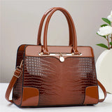 Avelisse Croc Structured Satchel - Vellegra
