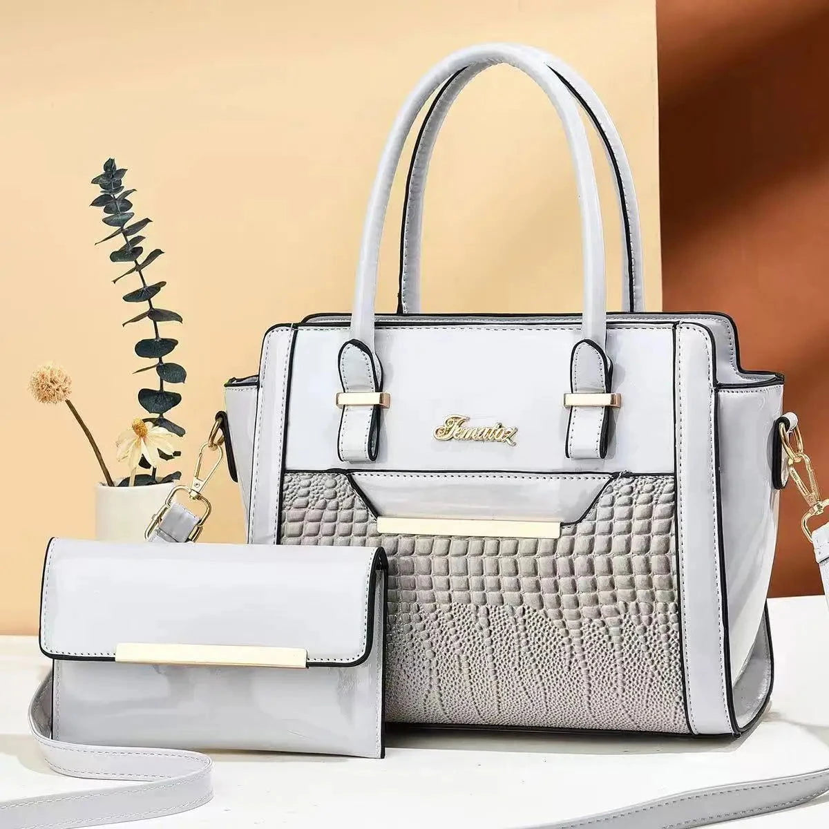 Bellamy Gloss Two-Piece Tote Set - Vellegra