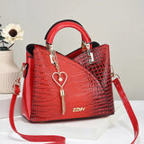 Bellaria Croc Structured Satchel - Vellegra
