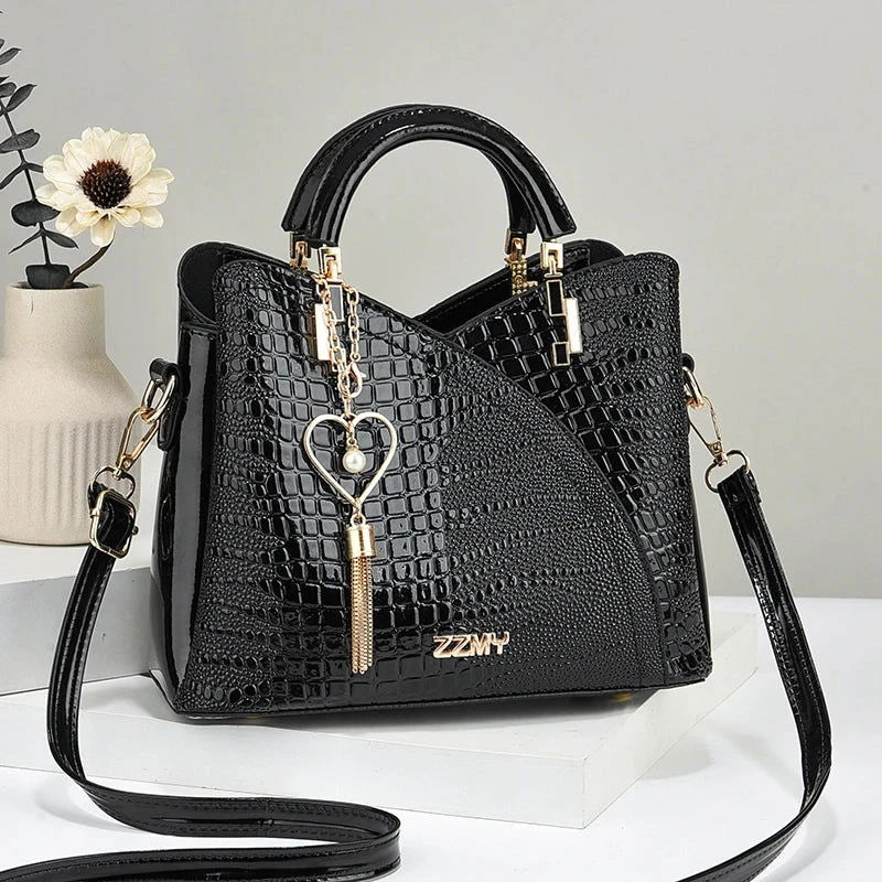 Bellaria Croc Structured Satchel - Vellegra