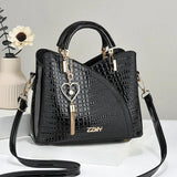 Bellaria Croc Structured Satchel - Vellegra