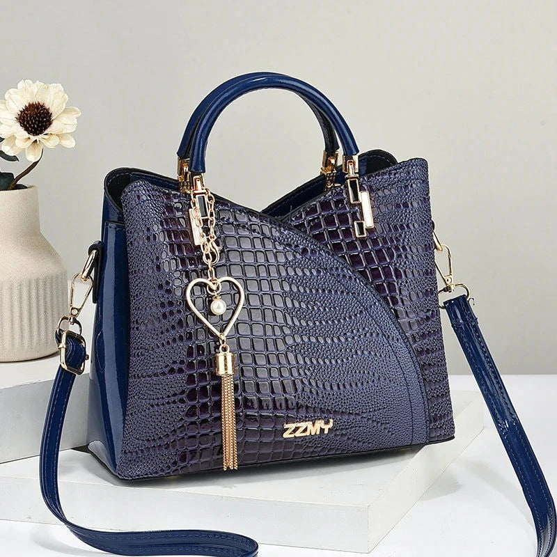 Bellaria Croc Structured Satchel - Vellegra