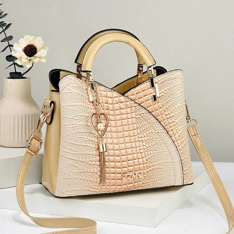 Bellaria Croc Structured Satchel - Vellegra
