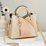 Bellaria Croc Structured Satchel - Vellegra