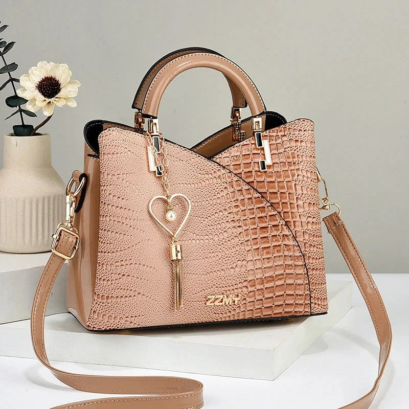 Bellaria Croc Structured Satchel - Vellegra