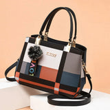 Colorblock Pom Mini Top Handle - VELLEGRA