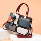 Colorblock Pom Mini Top Handle - VELLEGRA