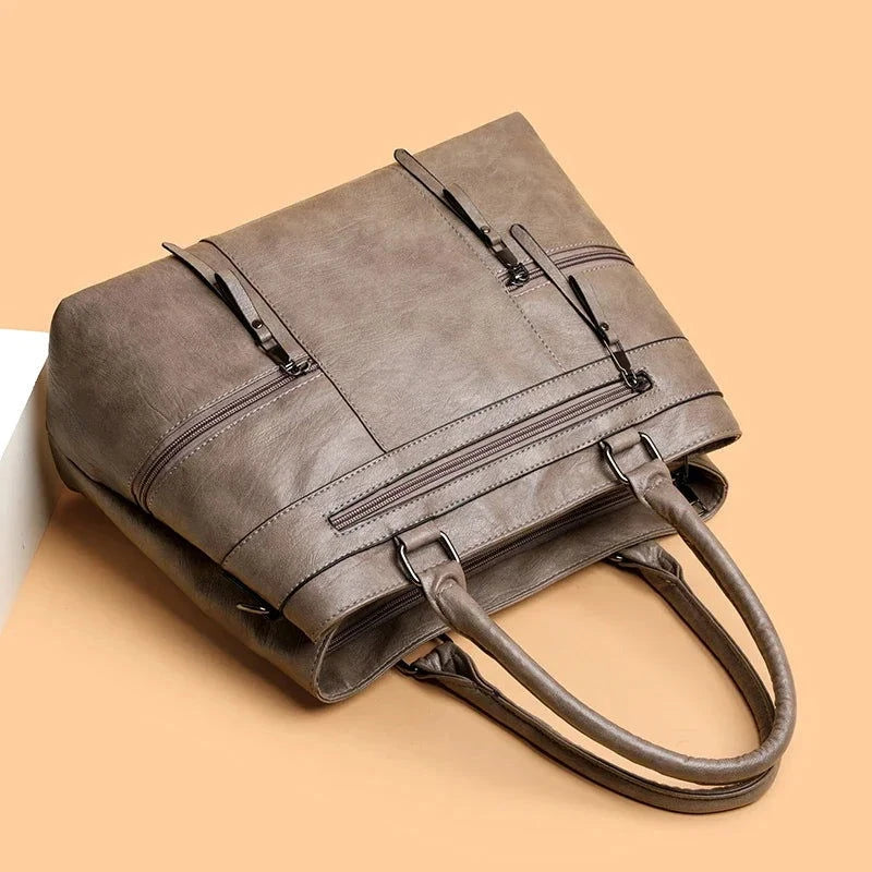 Delvera Multi-Zip Structured Tote - Vellegra