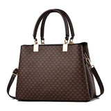 Elegant Monogram Top Handle Tote Bag - VELLEGRA