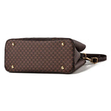 Elegant Monogram Top Handle Tote Bag - VELLEGRA