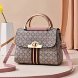 Geo Stripe Lock Mini Top Handle - VELLEGRA