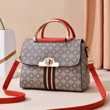 Geo Stripe Lock Mini Top Handle - VELLEGRA