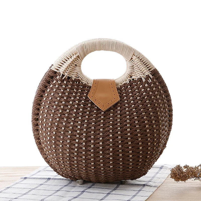 Solaya Rattan Shell Tote