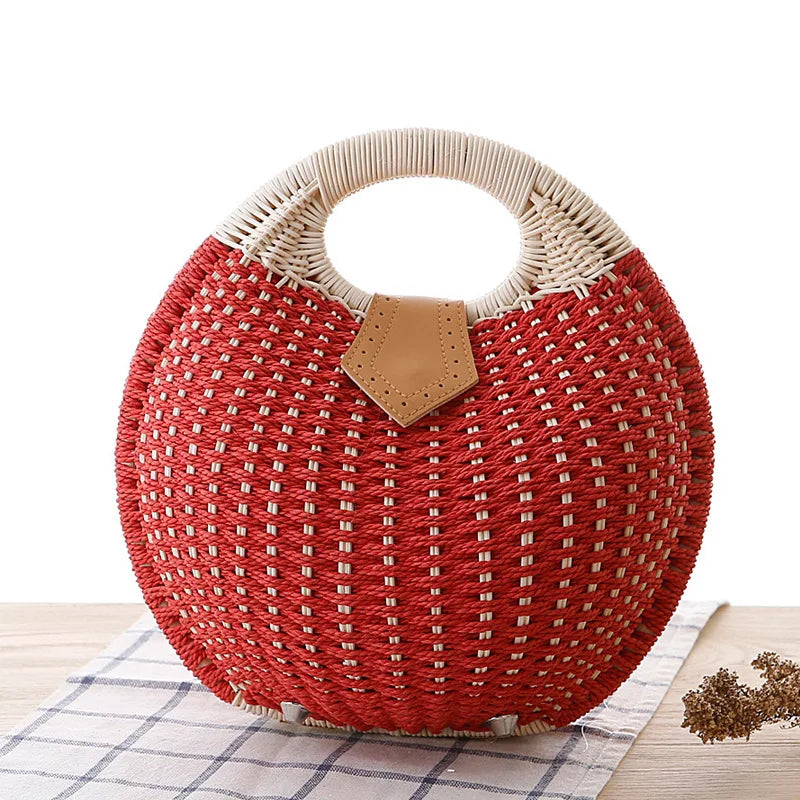 Solaya Rattan Shell Tote