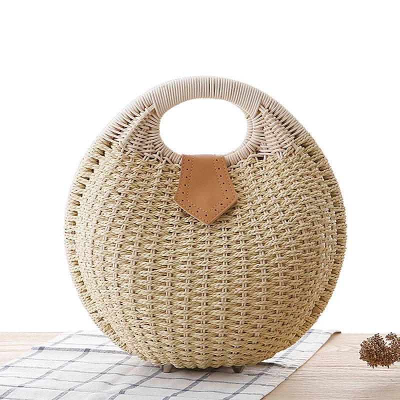 Solaya Rattan Shell Tote