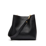 Zivara Leather Bucket Bag – Structured Cowhide Shoulder Tote