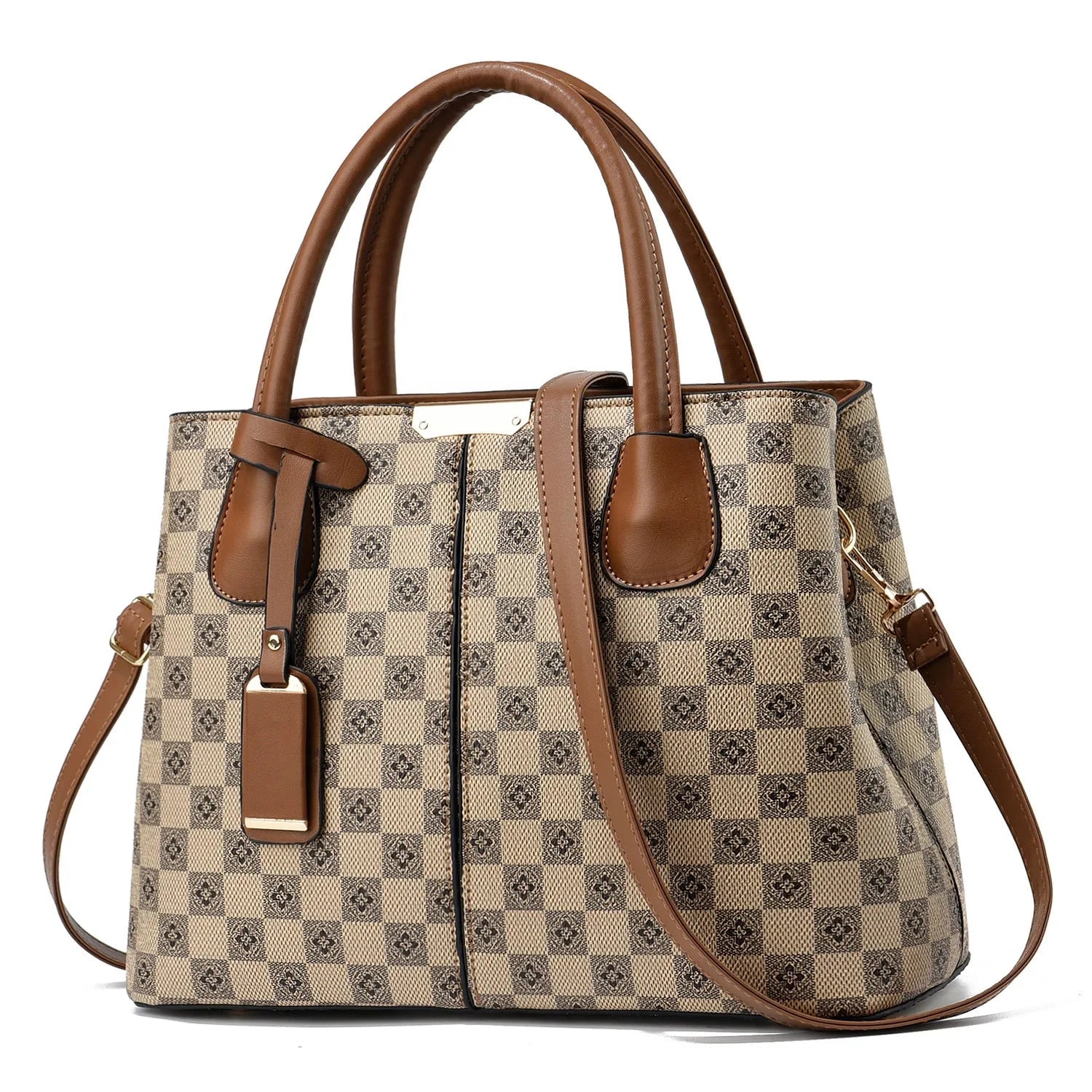 Heritage Check Tag Satchel - VELLEGRA