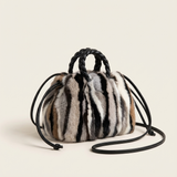 Lysarre Braided-Handle Fur Satchel - Vellegra