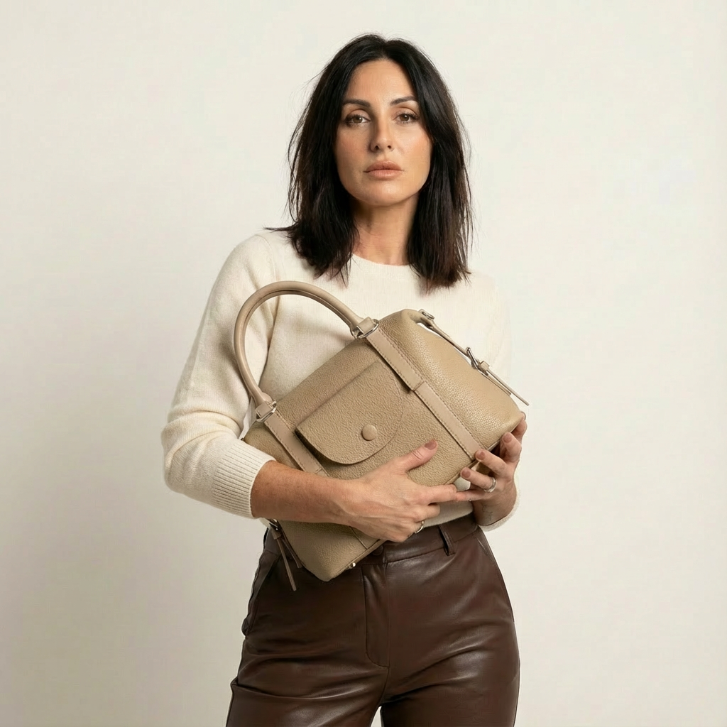 Marisse Atelier Structured Leather Satchel Bag - Vellegra