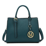 Marivelle Modern Pebbled Leather Satchel Tote - Vellegra