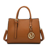 Marivelle Modern Pebbled Leather Satchel Tote - Vellegra