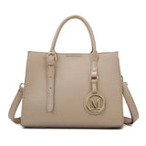 Marivelle Modern Pebbled Leather Satchel Tote - Vellegra