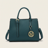 Marivelle Modern Pebbled Leather Satchel Tote - Vellegra