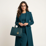 Marivelle Modern Pebbled Leather Satchel Tote - Vellegra