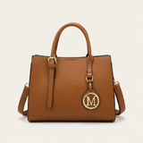 Marivelle Modern Pebbled Leather Satchel Tote - Vellegra