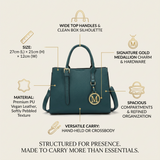 Marivelle Modern Pebbled Leather Satchel Tote - Vellegra