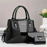Marsette Croc Accent Tote Set - Vellegra