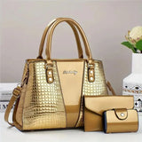 Marsette Croc Accent Tote Set - Vellegra