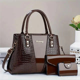 Marsette Croc Accent Tote Set - Vellegra